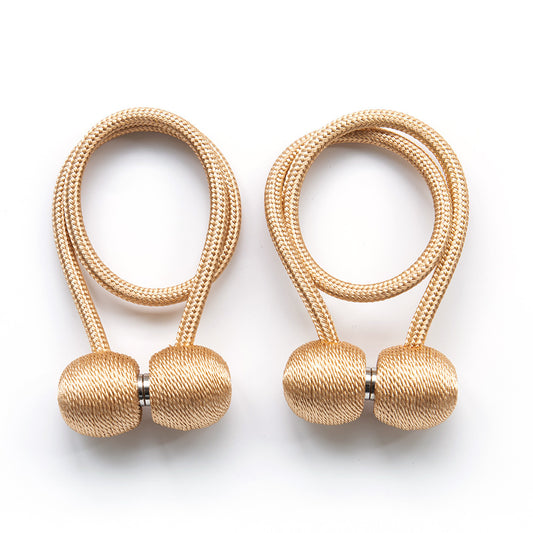 2Pcs Magnetic Curtain Ball Rods Accessoires Backs Holdbacks Buckle Clips Hook Holder Home Decor Tiebacks Tie Rope Accessory